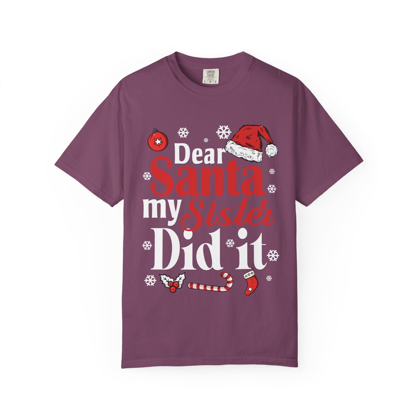 Dear Santa My Sister Did It T-shirt